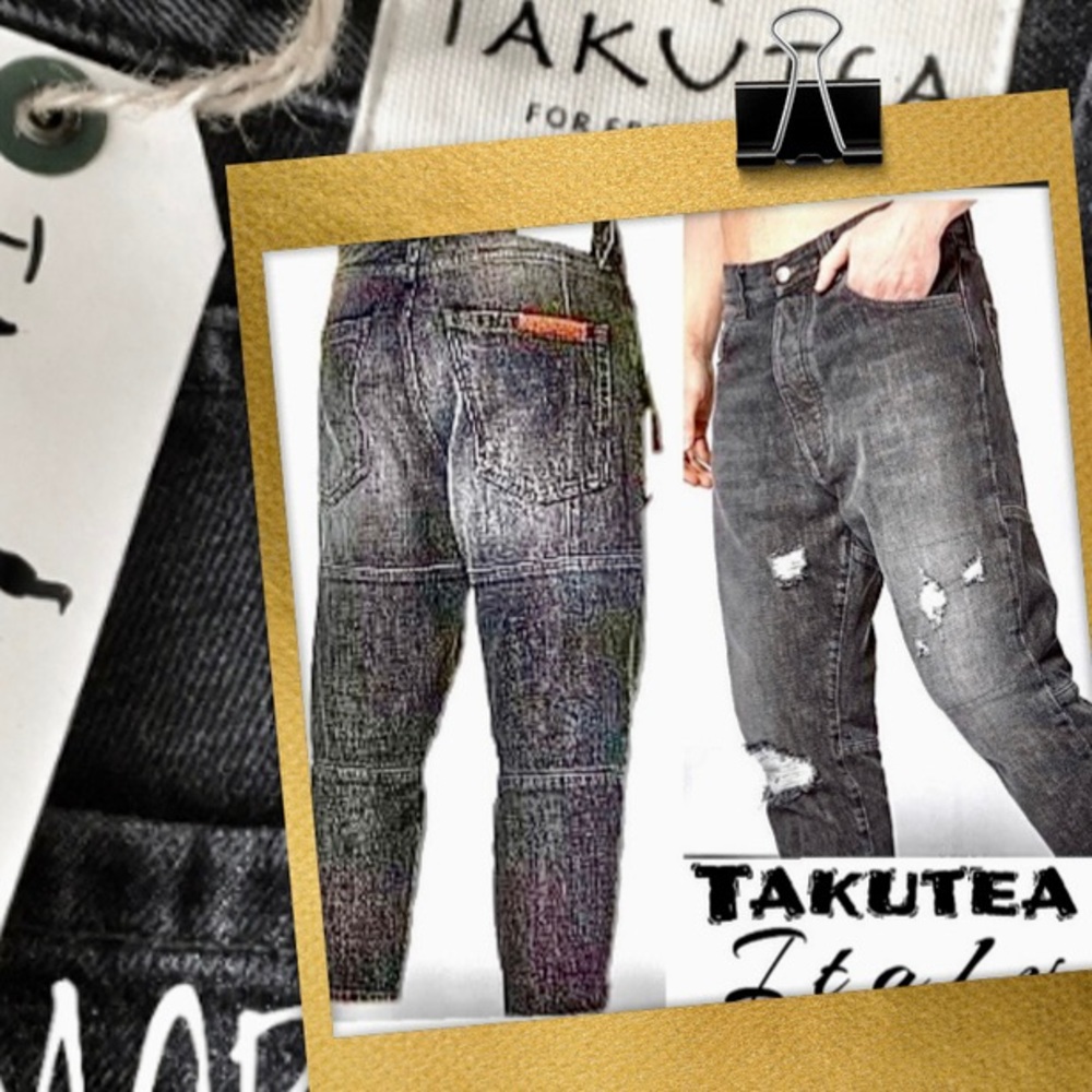 ☑️ITALIAN  Designer Jeans Distressed Maro Oriwa - Picture 4 of 17